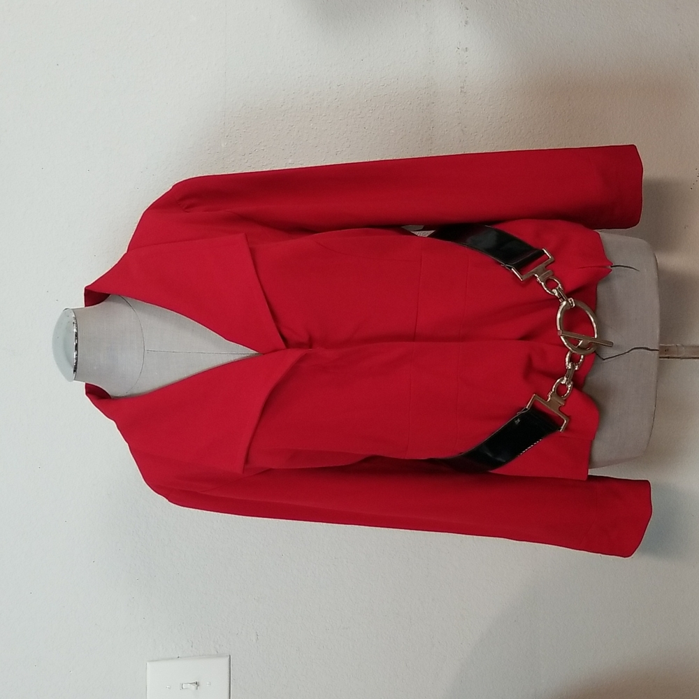Cupio Cherry Long Sleeve w/ Belt lined Blazer NWT